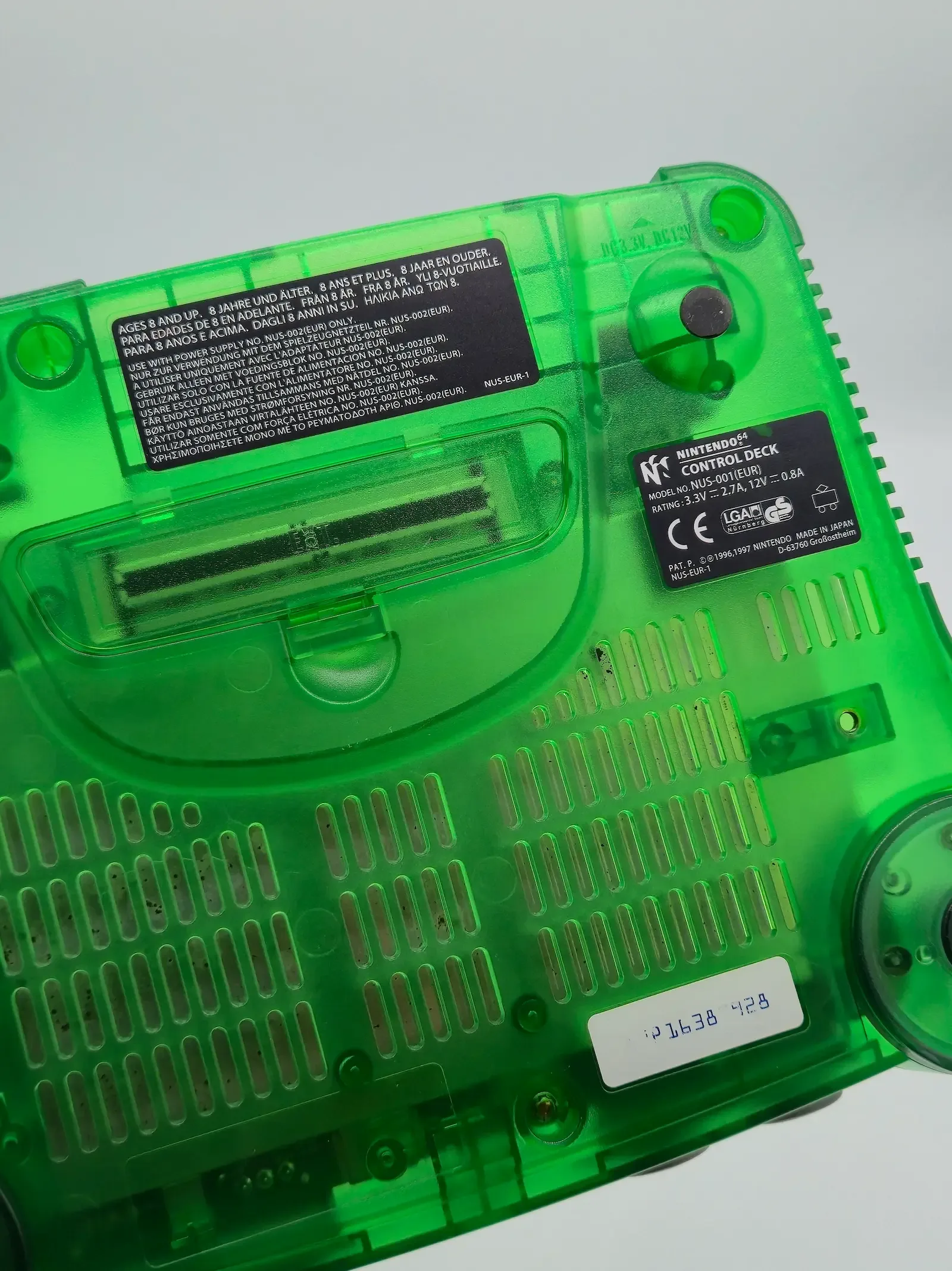 Nintendo 64 edición transparente verde - Imagen 5