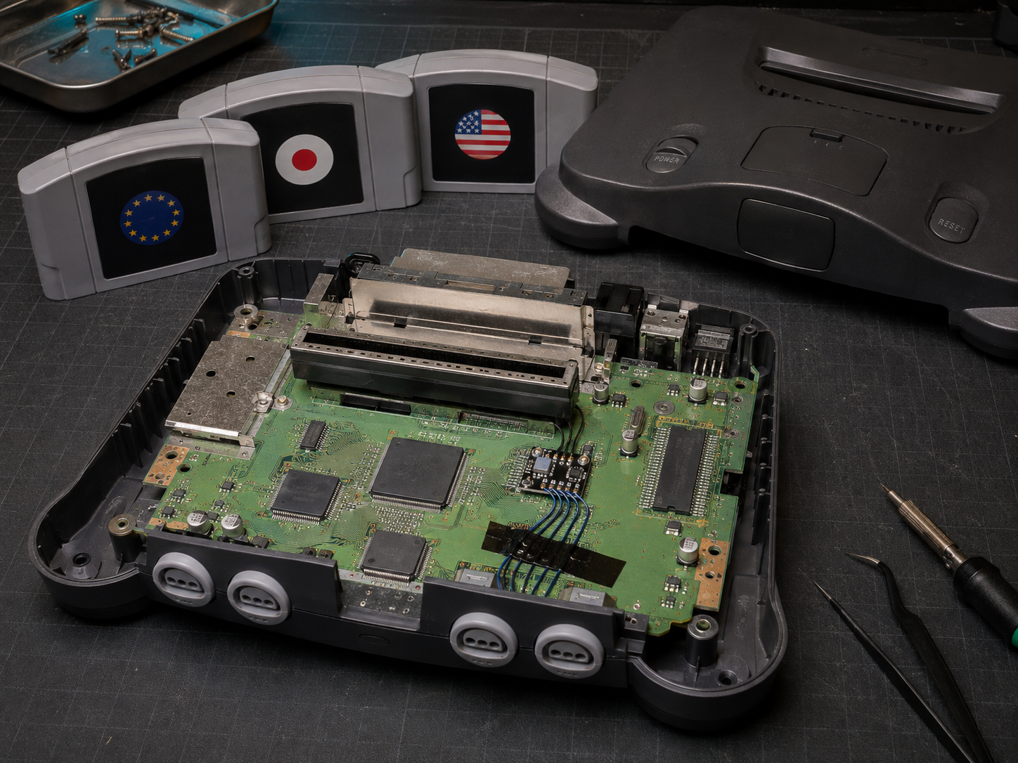 N64 con mod de región libre y 60 Hz
